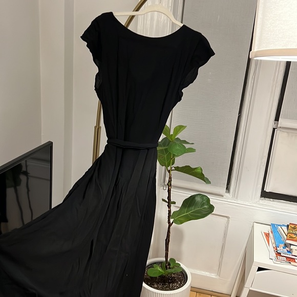 Black Button Down Maxi Dress - Picture 4 of 4